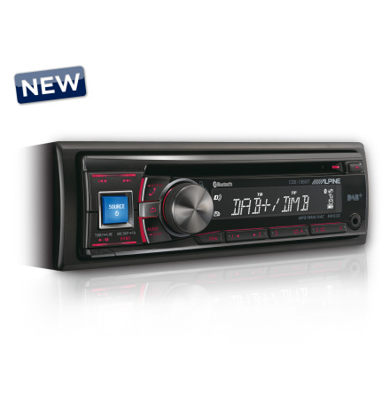 Alpine CD receiver with Bluetooth and DAB