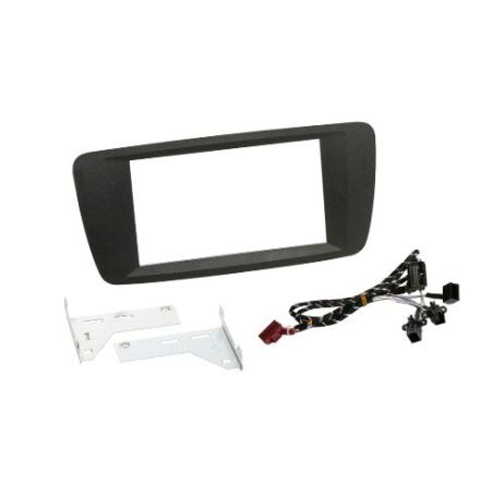 Seat Ibiza 2014 onward double din fascia gloss black with bu