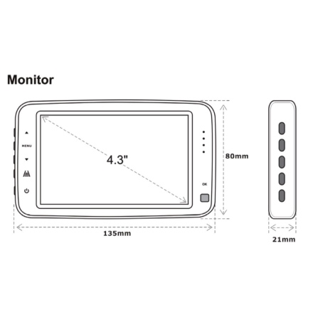 2.4GHz 4.3" Wireless Monitor