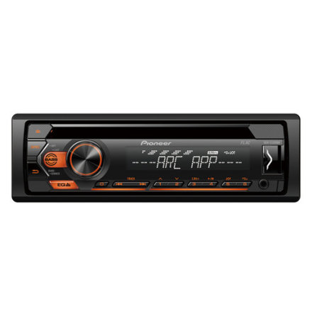 Pioneer DEH-S120UBA 4x50W,MP3,AUX,USB, orange knappbelysning