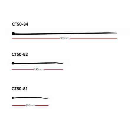 140mm x 3.6mm Cable Ties x 100